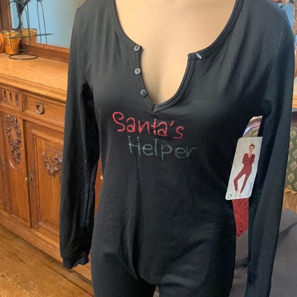 ShoSho Santa’s Helper Christmas Holiday Onesie & headband NEW - Picture 1 of 3